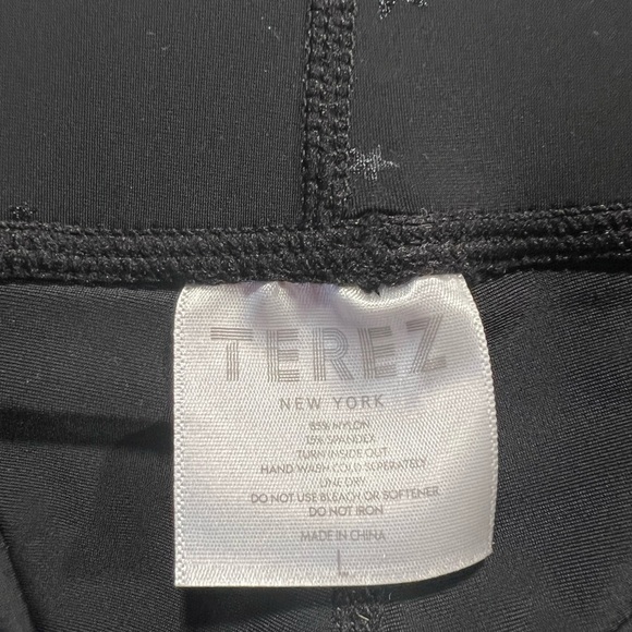 TEREZ Uplift Leggings in Black Mini Star Size Large - Picture 6 of 7